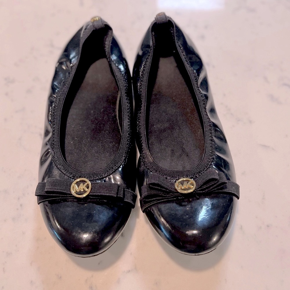Michael Kors Black Ballet Flats - Little girls size 13